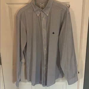 L Brooks Brothers Regent Fit Blue Stripe Oxford